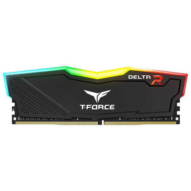 Team T-Force Delta RGB 8GB 288-Pin PC RAM DDR4 3600 (PC4 28800) Desktop Memory Model Black and White