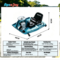 ApexJoy Drift Go Kart F3 - Go Kart Eléctrico sin Escobillas de 3000W, Batería de Litio de 48V 18Ah, 60km/h Máx., 200kg, para Adultos y Niños, OEM, ODM
