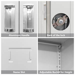 Armoire de rangement de bureau en acier moderne, design modulaire autoportant, grande capacité pour atelier, salon, bureau à domicile, hôpital - Product Image 5