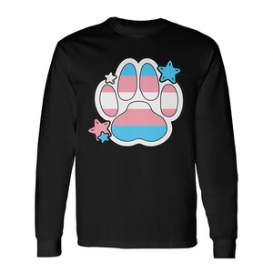 Camiseta de Manga Larga con Estampado Digital de Patas de Animales para Personas Transgénero, Unisex, Cuello Redondo, para Actividades Promocionales para Adultos - Product Image 3