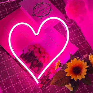 Pink Heart Letreros Neon LED dimmable USB powered ambient <b>light</b> store <b>window</b> decoration <b>light</b> street indicator <b>light</b> Customized - Product Image 5