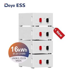 Batterie solaire Deye SE-F16 Split LiFePO4 16 kWh 51,2 V 314 Ah Stockage d'énergie domestique Montage mural Hybride Réseau Communication CAN - Product Image 1