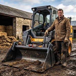 Bac multifonction <span class=keywords><strong>4</strong></span>-en-1 de <span class=keywords><strong>42</strong></span> pouces pour mini-chargeuse compacte, robuste et renforcé, avec soudure de remplacement, compatible Bobcat, CAT, John Deere, Kubota - Product Image 4