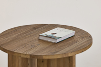 Table de chevet rétro en chêne de style nordique en bois d'orme avec pieds de table irréguliers, adaptée aux chambres à coucher