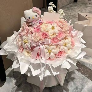 Bouquet de <span class=keywords><strong>fleurs</strong></span> artificielles éternelles 2026 fait main DIY – Cadeau d'anniversaire pour fille, Saint-Valentin, remise de diplôme, ou nouvelle maison - Product Image 6