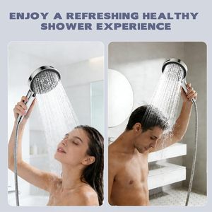 Pommeau de Douche Cascade Classique Haute Pression Écologique Finition Chromée Triple Sortie d'Eau pour Hôtels et Toilettes – Optimisation du Jet - Product Image 4