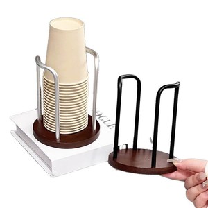Rak Penyimpanan Meja Tunggal untuk Cangkir Kayu Sekali Pakai Berkualitas Tinggi untuk Kopi dan Teh, Pemasangan Mudah - Product Image 5