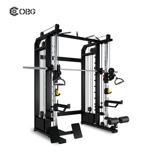 Machine Smith multifonctionnelle de qualité supérieure pour salle de sport commerciale, rack de squat et crossover de câbles, modèle OBG202401190 - Product Image 6