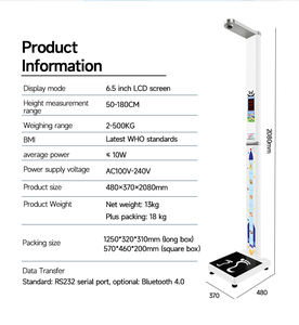 Intelligente digitale Größen- und Gewichtswaage, kinderfreundliche LED-Smart-Waage, verfolgt Größe und Gewicht mit Sprachausgabe für Kinder - Product Image 2