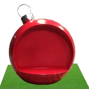 Outdoor Weihnachts dekoration Glasfaser Poly resin Riesen kugeln Ornamente große Weihnachts kugeln