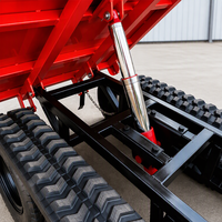Mini-dumper diesel 2 tonnes sur chenilles, mini-transporteur pour travaux agricoles boueux avec certification CE