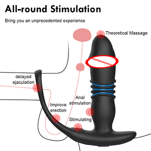 Massaggiatore Prostatico 3 in 1 <span class=keywords><strong>per</strong></span> Uomo con 10 Frequenze di Vibrazione, Telecomando Wireless, Giocattolo Sessuale, <span class=keywords><strong>Vibratore</strong></span> Anale - Product Image 5