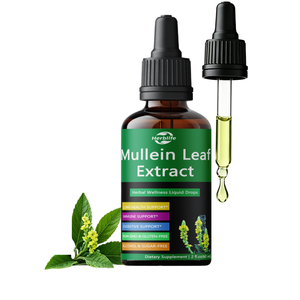 Extracto de Hoja de Gordolobo Certificado GMP OEM ODM, 2 fl.oz, Gotas Líquidas Herbales para el Bienestar, Apoyo Inmunológico, Salud Pulmonar, Apoyo Digestivo - Product Image 1