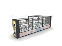 Kiosque d'accessoires de téléphone portable de centre commercial Kiosque de réparation de téléphone portable étui de téléphone portable comptoir de vitrine en verre