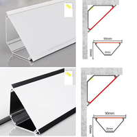 Profilé en aluminium LED pour cloison sèche, extrusion mince en forme de U de 14 mm, série 6000