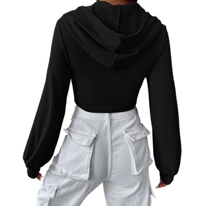 Wholesale Custom Labeling High Quality Women's Autumn Casual Hooded Spandex/Polyester Dresses Street Trend Design Slim Short <b>Set</b> - Product Image 2