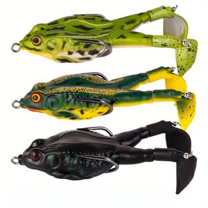 Señuelo de Pesca con Patas Giratorias, Cebo Artificial de Metal, Señuelo de Superficie, Thunderfrog Giratorio de 9 cm y 13 g con Anzuelos para Lubina y Pez Negro - Product Image 2