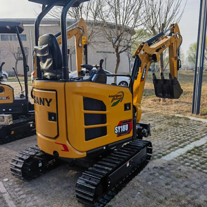 Mini-excavatrice haute performance SY18U de 1,8 tonne avec chenilles rétractables, largeur de 980 mm, excavatrice compacte sur chenilles - Product Image 1