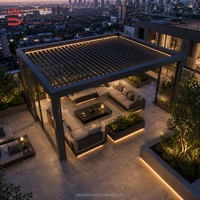 Fournisseur de pergolas extérieures, gazebo en aluminium avec toit rétractable pliable pour patio, complexe hôtelier et projets commerciaux