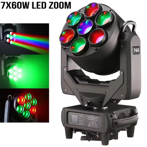 Neues Design 7x60W RGBW 4in1 Zoom <span class=keywords><strong>LED</strong></span> Wash Moving Head Beam Licht - Product Image 1