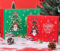 Boîte cadeau rigide haut de gamme pour Noël, souvenirs du Nouvel An, emballage festif pour cadeaux de fêtes, sapin de Noël
