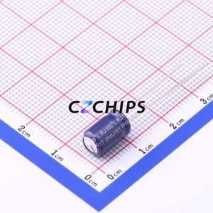 Condensateur électrolytique en aluminium ERJ1VM470E09OT à montage traversant, D6.3xL9mm 47uF 20% 35V 380mA-100KHz - Product Image 2