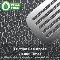 Hot Seller Hybrid Cookware PFOA Revêtement Casseroles Poêle à frire antiadhésive en nid d'abeille avec poignée froide
