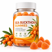 Gummies d'argousier de haute qualité à marque privée OEM avec huile d'argousier à base végétale pour l'hydratation de la peau chez l'adulte