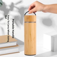 Mug Termos Bambu Laris Manis, Tumbler Custom, Botol Air Stainless Steel, Flask Vakum, Cangkir Kopi Portabel