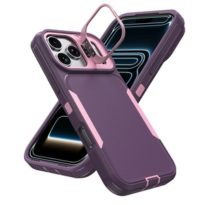 Coque de protection antichoc avec support pour appareil photo intégré pour iPhone 17 16 15 Pro Max, compatible avec les modèles Defender, avec support de maintien et protection arrière symétrique - Product Image 3