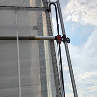 Serre agricole solaire ZT grand modèle à structure tubulaire ronde en C, stable, avec couverture en acier pour la culture hydroponique de légumes