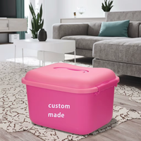 Boîte de rangement rectangulaire en PP de couleur neutre, bac de rangement en plastique multi-usages, robuste, durable, sans BPA, empilable, grande capacité, pour jouets