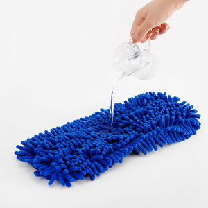 Vente en gros DS915 Balai serpillère plat réutilisable en microfibre pour sols en bois, à poignée réglable, pour nettoyage humide et sec, rotatif à 180 degrés - Product Image 6