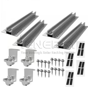 Sistema de Montaje sin Rieles para Paneles Solares en Techos Metálicos de Corta Longitud, Ahorro de Costos, Soporte de Montaje para Techo de Lámina, Mini Riel de Aluminio - Product Image 1