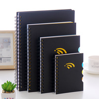 Carnet personnalisé en cuir rigide A5 noir 80 feuilles, impression sur mesure, vente en gros et au détail 2023