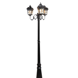 Lampe solaire de jardin, lampadaire extérieur, lampadaire LED avec capteur de mouvement, résistant à l'eau IP65, lumière blanche chaude 3500K, en fer, garantie 10 ans - Product Image 2