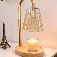 Lampe chauffe-bougie électrique en verre Molly Glory, design simple, réglable, avec minuterie, pour la décoration intérieure