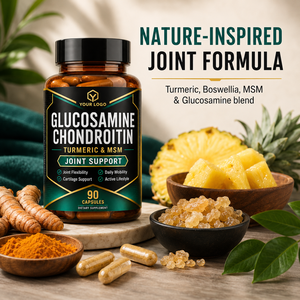 Glucosamina, Condroitina, Cúrcuma y MSM para el Soporte de Articulaciones, 100% Natural, para la Flexibilidad y Movilidad del Cartílago, Estilo de Vida Activo, Bajo MOQ de Fábrica - Product Image 2