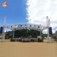 Structure de scène mobile en aluminium pour DJ, éclairage de scène de concert, éclairage de scène musicale, structure de scène DJ, éclairage DJ mobile, structure de scène en aluminium, structure de scène DJ pour spectacle
