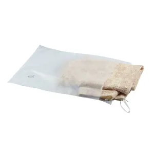 Amido di mais biodegradabile al 100 sacchetto di vestiti di imballaggio glassato camicia richiudibile sacchetto del pacchetto (AD180)