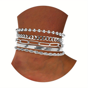 Chevillères ajustables imperméables grandes tailles pour femmes, bracelets de <span class=keywords><strong>cheville</strong></span> délicats pour femmes, très tendance - Product Image 3