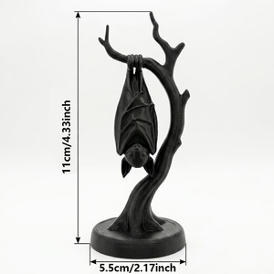 Nouvelle Statue de Chauve-souris Suspendue en PLA Imprimée en 3D, Décoration d'Halloween, Style Européen Gothique, Ornement de Bureau Effrayant en Forme de Chauve-souris - Product Image 4