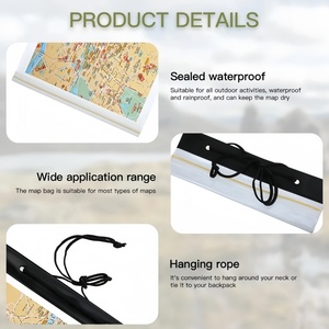 Étui pour cartes en PVC transparent et étanche pour documents, porte-documents, sac de poche portable pour le camping en plein air avec fermeture éclair - Product Image 6