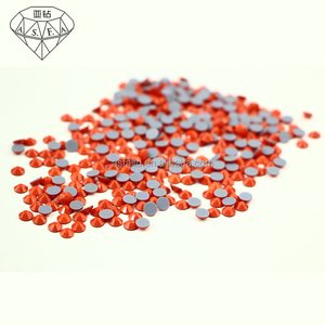 ASFA159 Coralito Qualité Hot Fix Strass 12 Coupes Facettes Dos Plat Strass Convient Pour Le Bricolage Artisanat Décoration De Vêtements - Product Image 3