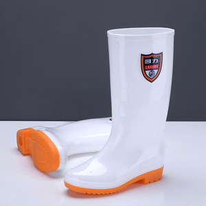 รองเท้าบูทกันฝนทรงสูงสำหรับผู้หญิง ยี่ห้อ Warrior สีขาว ทำจาก PVC สำหรับใช้ในโรงงานอาหาร กันลื่น กันน้ำมัน - Product Image 2