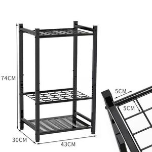 Organizador <span class=keywords><strong>de</strong></span> Artículos <span class=keywords><strong>de</strong></span> Limpieza con Soporte para Escoba <span class=keywords><strong>de</strong></span> Hierro, Diseño Moderno <span class=keywords><strong>de</strong></span> Tres Niveles, Gabinete <span class=keywords><strong>de</strong></span> Almacenamiento No Plegable para Escoba y Armario del Hogar - Product Image 6