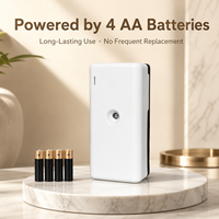 Diffuseur d'arômes ultrasonique compact Koeazy, autonomie de 5 mois, couverture de 150 m³, 4 piles AA, éclairage LED, sans obstruction, pour voiture et hôtel