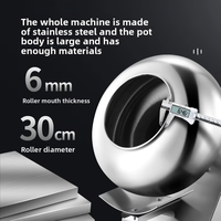 Machine de revêtement automatique électrique commerciale pour chocolat, amandes et noix, grande capacité 300 mm, cuve de sucre pour bonbons et snacks