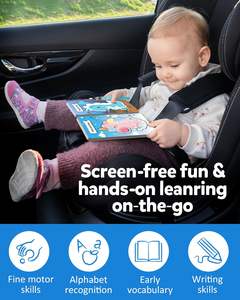 Livre de coloriage à l'eau - 12 carnets de coloriage à double face, Aqua Doodle Drawing pour enfants de 3 à 8 ans - Product Image 6