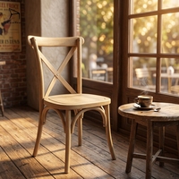 Chaise de salle à manger en bois à dossier haut et rembourrée, style nordique, idéale pour salle à manger, hôtel, intérieur